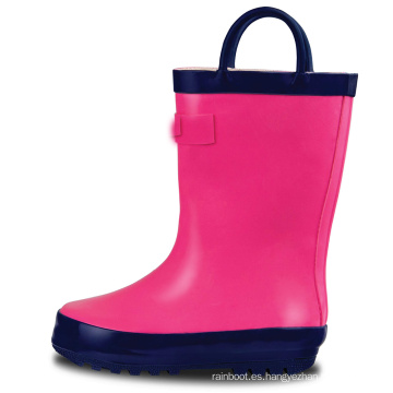 2020 Botas de lluvia de goma natural al por mayor Botas de lluvia Inglaterra niños con luces Botas de lluvia transparentes